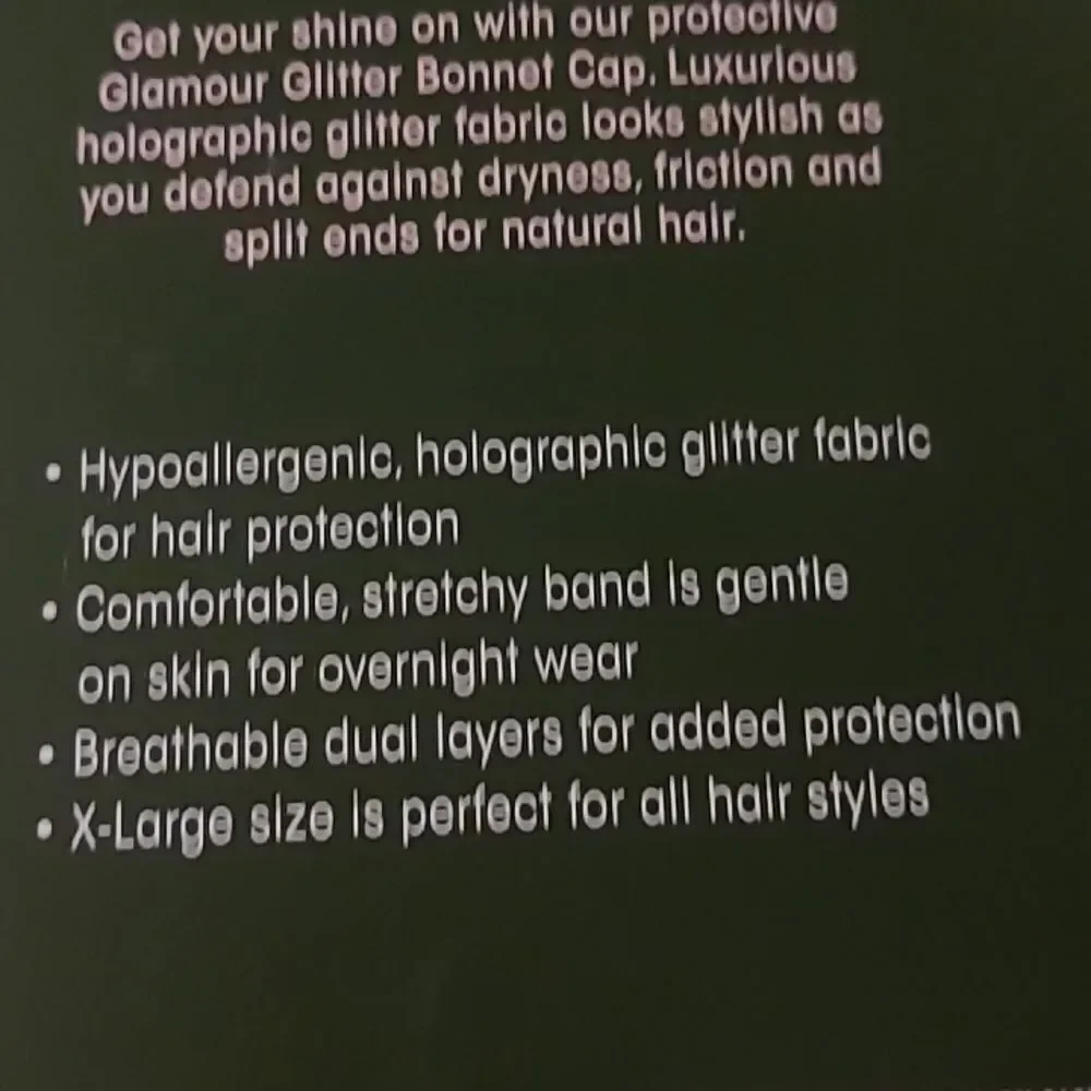glamor Glitter Bonnet Cap